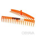 Грабли прямые штыревые садовые пластиковые с 18 зубьями BOLRGM Польша без