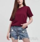 Футболка в кольорі бордо, розмір 46