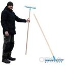 Грабли стальные штыревые с 9 зубьями c держаком (черенком) 1.5 м