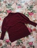 Світер з прибивними бусинами в кольорі бордо, розмір 46/50