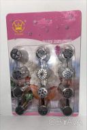 Набор из 12 кондитерских насадок из нержавеющей стали