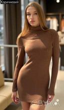 Сукня - гольф в коричневому кольорі, розмір 42/46