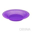 Фруктовница пластиковая круглая тарелка подставка для фруктов &Oslash; 28 см