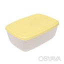 Контейнер судок лоток пищевой с цветной крышкой 1.5 л 20&times;15&times;8 см
