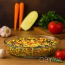 Стеклянное круглое жаропрочное блюдо форма для запекания Nadir Marinex 2.4