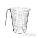 Стакан мерный пластмассовый прозрачный с ручкой для пищевых продуктов 250