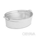 Таз оцинкованный овальный L59 см H18.5 см 27 л Уценка