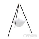 Тренога стальная туристическая походная разборная в чехле для подвешивания