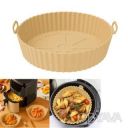 Круглая силиконовая форма для аэрогриля, духовки и мультипечи 22х22 см