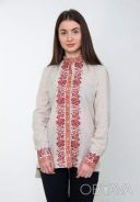 Женская вышиванка блуза с розами