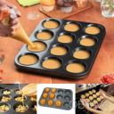 Форма для выпечки кексов и маффинов на 12 ячеек с антипригарным покрытием