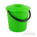 Ведро пластмассовое хозяйственное с крышкой 7 л Салатовый