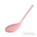 Ложка для мультиварки риса половник пластиковая глубокая 22х7 см Розовый