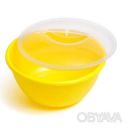 Миска кухонная глубокая пластиковая с крышкой &Oslash; 24.6 см H 10.5 см 3 л