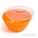 Миска кухонная глубокая пластиковая с крышкой &Oslash; 24.6 см H 10.5 см 3 л
