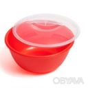 Миска кухонная глубокая пластиковая с крышкой &Oslash; 24.6 см H 10.5 см 3 л