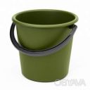 Ведро пластмассовое хозяйственное без крышки 5 л Зеленый