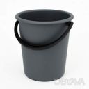 Ведро пластмассовое хозяйственное без крышки 6 л Серый