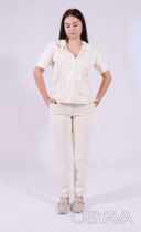 Костюм жіночий в кольорі світлий беж, розмір 44/46 та 56/58 на вибір