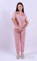 Костюм жіночий в кольорі пудра, розмір на вибір