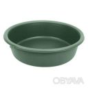 Таз пластиковый хозяйственный круглый &Oslash;40 см H14.5 см 12.5 л Зеленый