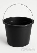 Ведро пластмассовое усиленное хозяйственное с металлической ручкой и мерной