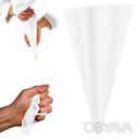 Мешок силиконовый большой многоразовый кондитерский 50х27 см Белый