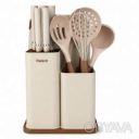 Набор кухонных принадлежностей силиконовый из 11 предметов с подставкой