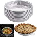 Набор из 10 круглых форм из утолщённой алюминиевой фольги для аэрогриля и