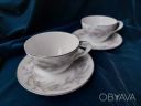 Чайные чашки и блюдца фарфоровые Sango (Япония).