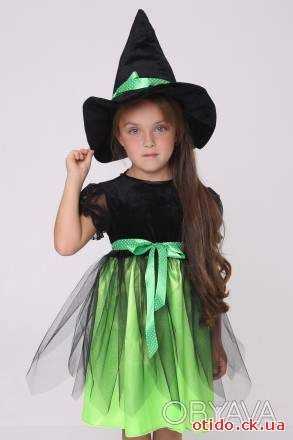 Карнавальный костюм Ведьмочка в салатовом