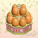 Декоративная Пасхальная подставка для яиц №12.1 "Традиционная" (12 яиц)