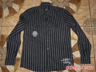 Рубашка Jack& Jones хлопок, черная в полоскуsize M/46-48 оригинал