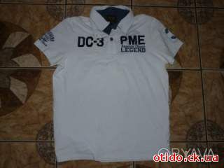 Тениска авиатор поло PME Legend белая, двойной воротник, size L/48-50 р