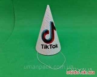 Колпаки праздничные маленькие 20шт "Tik-Tok" (1 пачка)