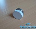 Белая простая заглушка монолитная ThermoPulse White 3/4" на полотенцесушитель