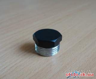 Чёрная простая заглушка монолитная ThermoPulse Black 3/4" на