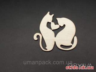 Деревянные заготовки из фанеры. LOVE кошки. 9х9см