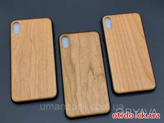 Бампер деревянный для смартфона iPhone XS MAX цвет "ольха" под