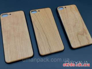 Бампер для смартфона iPhone 7/8 PLUS деревянный цвет "ольха" под