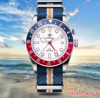 Часы Addiesdive GMT 200m в стиле Pepsi
