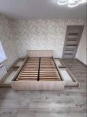 Ліжко двохспальне ламелі, металевий каркас