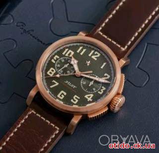 Мужские наручные механические Pilot Chronograph бронза