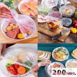 Универсальные пакеты на резинке для хранения продуктов в холодильнике
