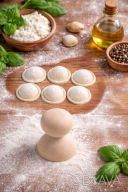 Вырубка форма для пельменей пельменелепка пельменница деревянная