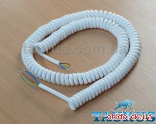 Кабель спиральный белый длинный ThermoPulse White Long, длина 1