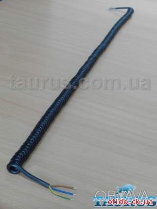 Кабель спиральный чёрный длинный ThermoPulse Black Extra Long 2m / растяжение