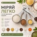 Набор мерных ложек из нержавеющей стали 4 шт (1 столовая ложка