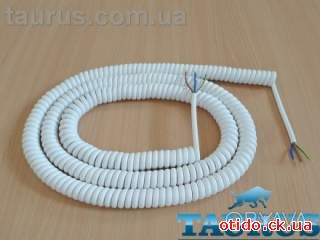 Кабель спиральный белый длинный ThermoPulse White Extra Long 2 м / растяжение