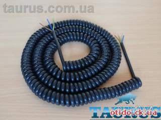 Кабель спиральный чёрный длинный ThermoPulse Black Extra Long 3m / растяжение